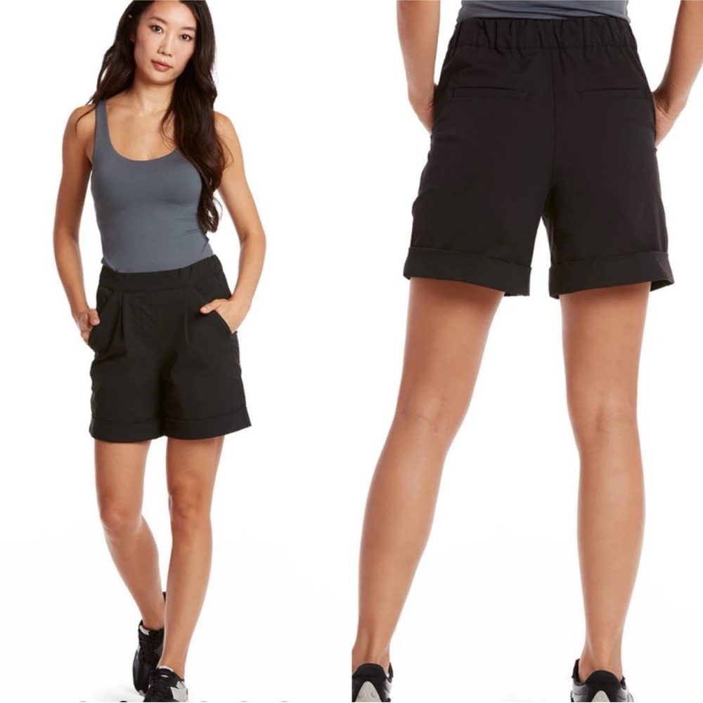 NWT PUBLIC REC Shorts‎ Womens Size 30 Black High Rise Elastic Waist